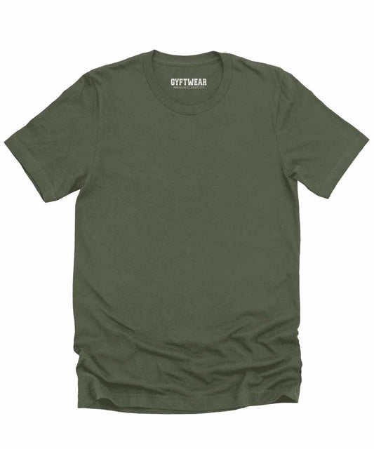 Men's Military Green T Shirts Premium Casual Short Sleeve Classic Fit Crew Neck Shirts