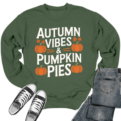 Autumn Vibes & Pumpkin Pies Crewneck Sweatshirt