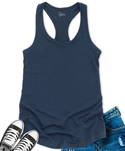 GyftWear Everyday Women's Navy Blue Racerback Tank Top