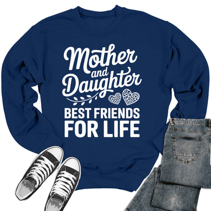 Mother & Daughter Best Friends Matching Gift Heavy Blend Crewneck Sweatshirt