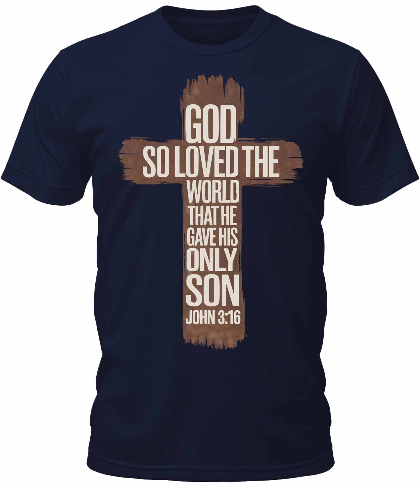 Mens John 3:16 Christian Cross Bible Graphic Tee Cool Premium Tshirt