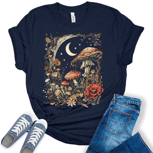 Aesthetic Goblincore and Dark Cottagecore Mushroom T-Shirt