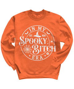 In My Spooky Bitch Era Funny Womens Halloween Crewneck Sweatshirt