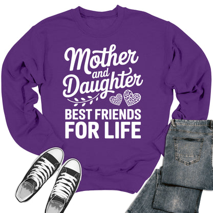 Mother & Daughter Best Friends Matching Gift Heavy Blend Crewneck Sweatshirt