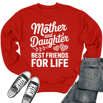Mother & Daughter Best Friends Matching Gift Heavy Blend Crewneck Sweatshirt