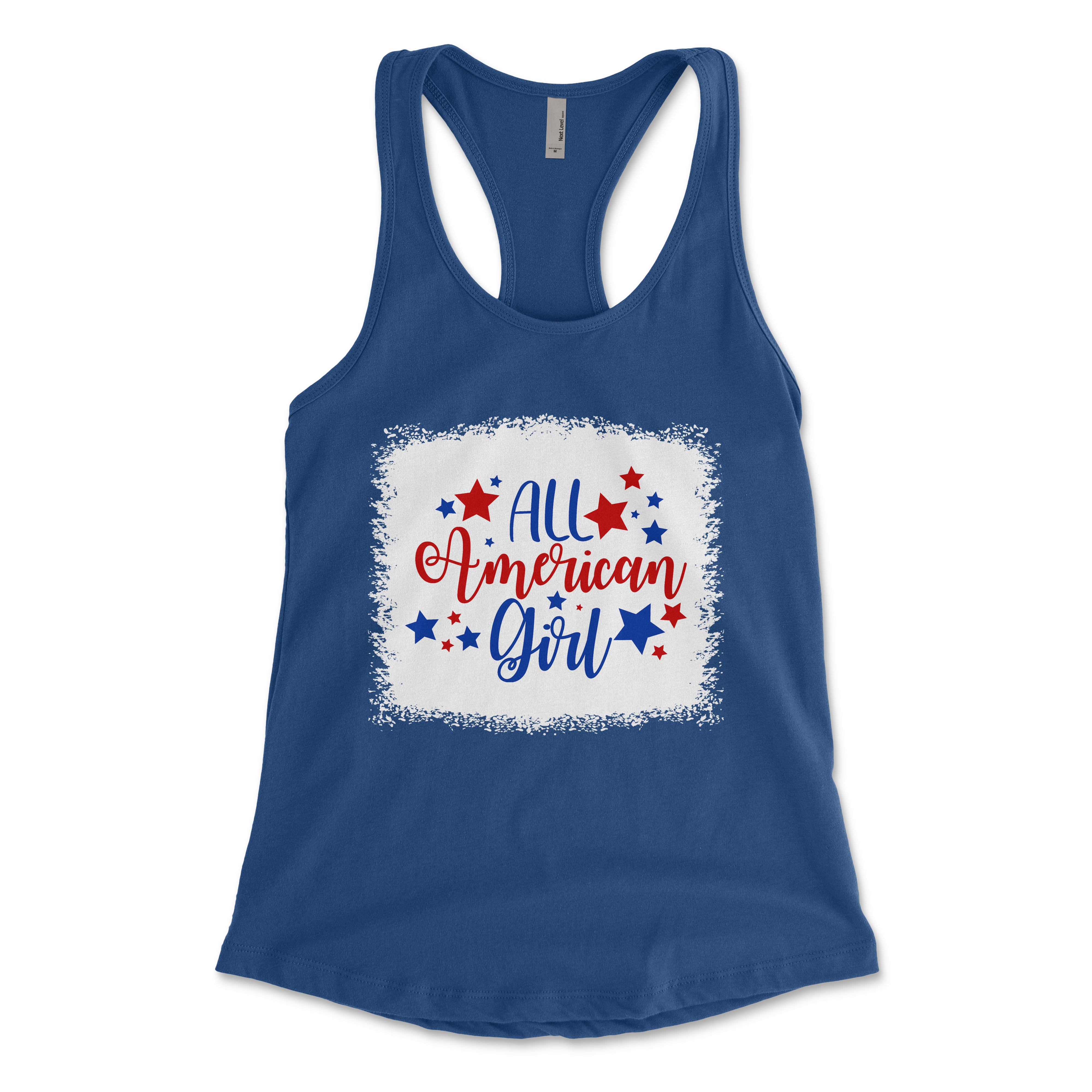 All American Girl Patriotic 4th Of July Women's Graphic Tank Top