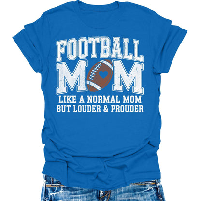 Football Mom Shirt Womens Game Day Shirts Funny Casual Short Sleeve Graphic Tees