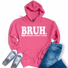 Bruh Formerly Known As Mom Letter Print Hoodie for Women