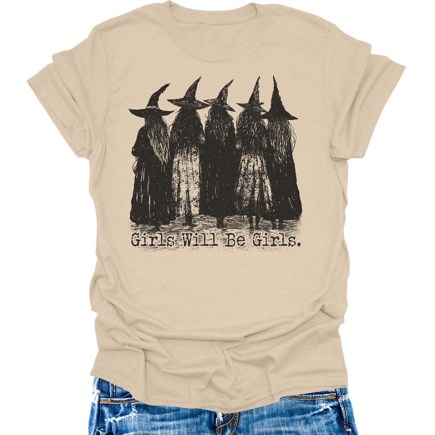 Girls Will Be Girls Halloween Shirts Womens Fall T-Shirts Cute Graphic Tees Thanksgiving Tops