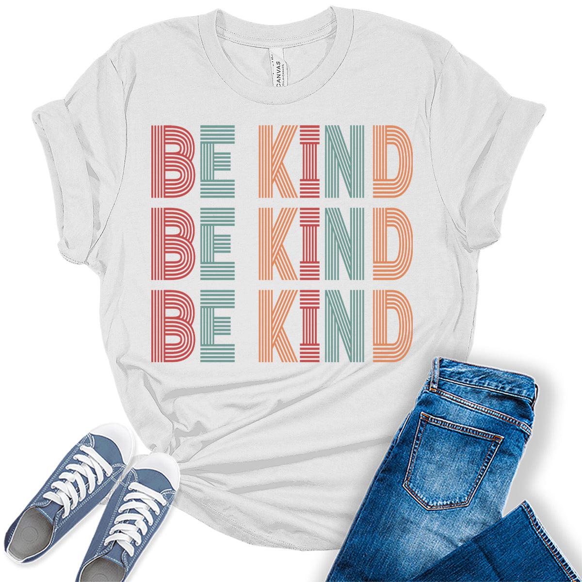 Women's Be Kind Shirt Short Sleeve Graphic Tees Loose Fit Tshirts Cute Casual Summer Tops Teacher Shirts