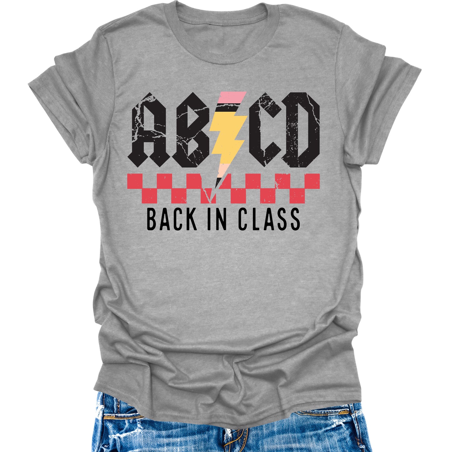 Women Back In Class Shirt Back to School Shirts Teacher T-Shirt ABCD Cute Graphic Tee Short Sleeve Tops