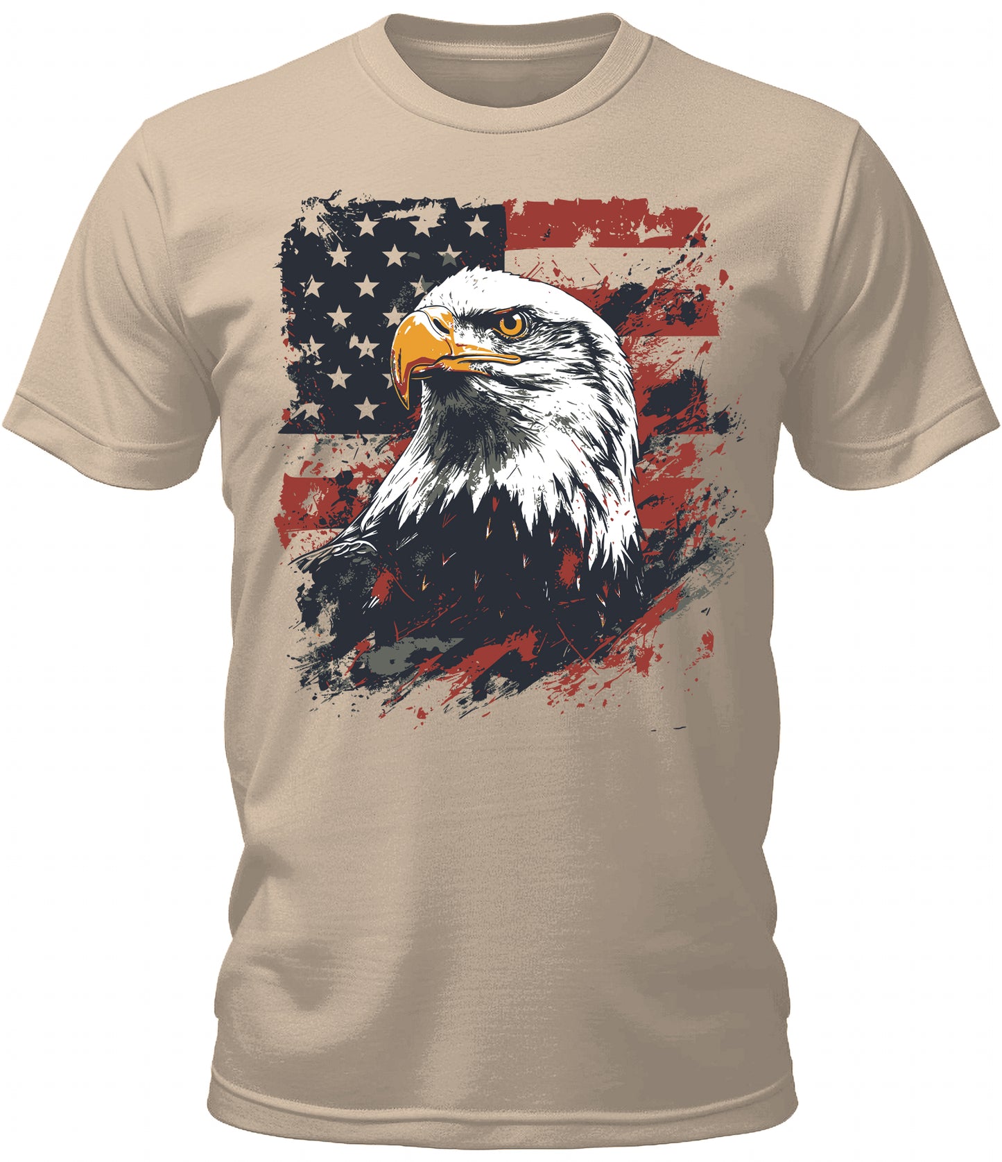 Mens Eagle American Flag Shirt 4th of July Short Sleeve Premium Funny Graphic Tees