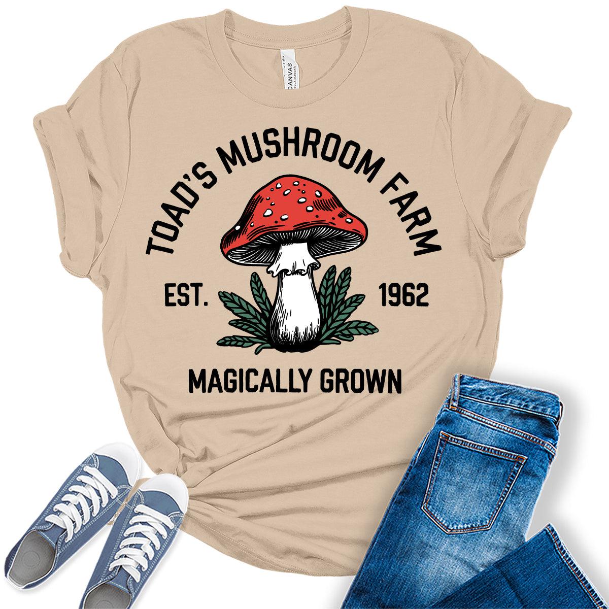 Womens Toads Mushroom Farm Graphic Tees