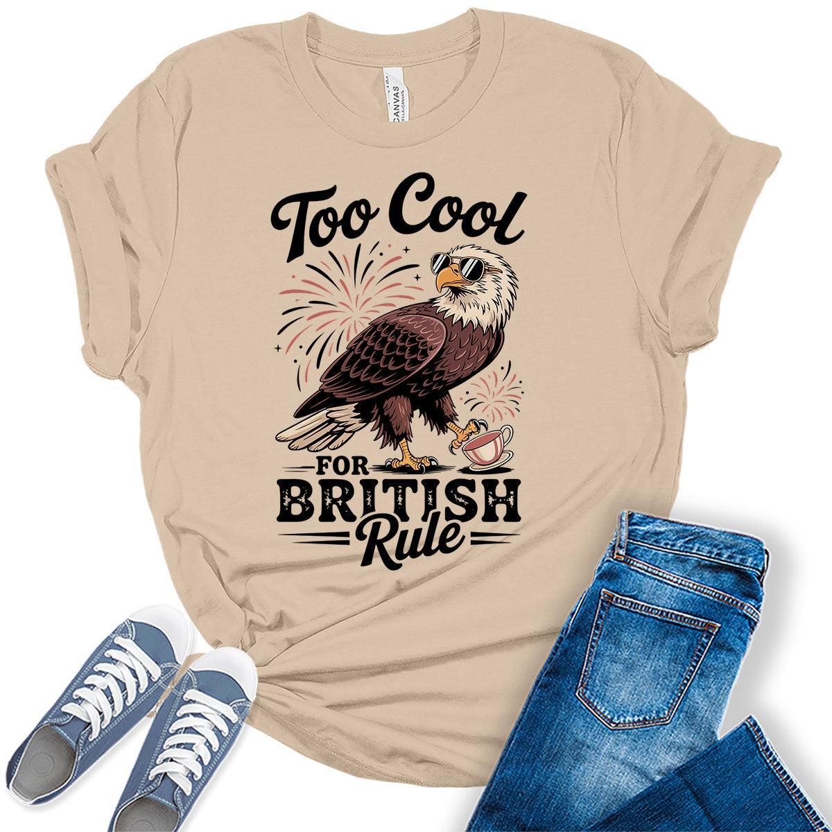 4th of July Shirts For Women Patriotic Graphic Tees British Rule Bella Plus Sized Tops