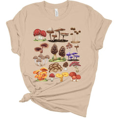 Mushroom Collage Spring Cottagecore Aesthetic Women's Graphic Tee