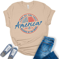 America Since 1776 Patriot Graphic Tees for  Women