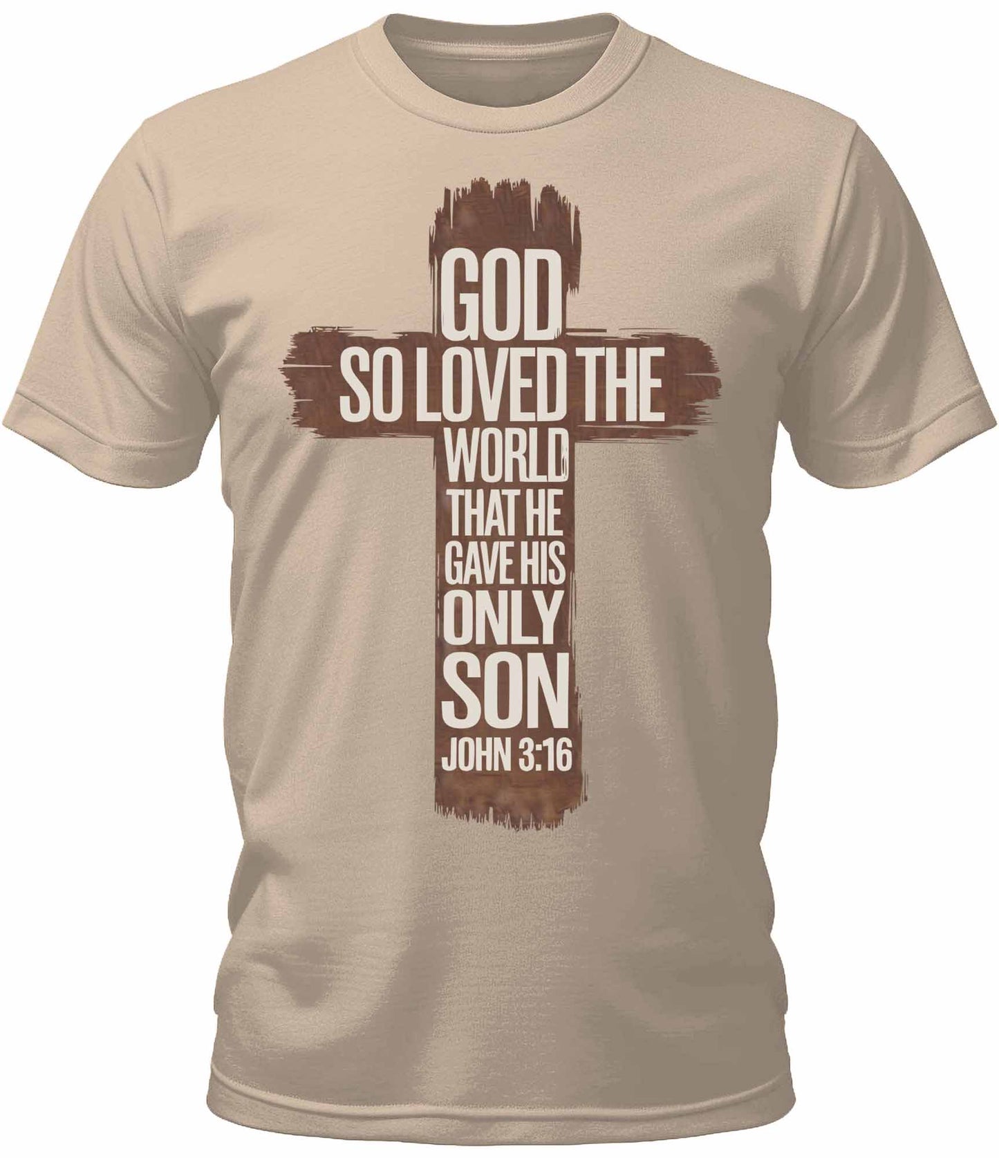 Mens John 3:16 Christian Cross Bible Graphic Tee Cool Premium Tshirt