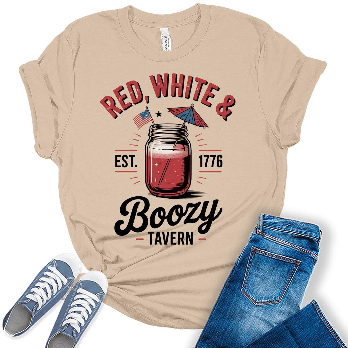 4th of July Shirts For Womens Patriotic Graphic Tees Est 1776 Bella Plus Sized Tops