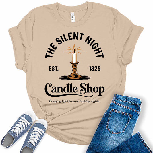 Women's Silent Night EST. 1825 Christmas Graphic Tees