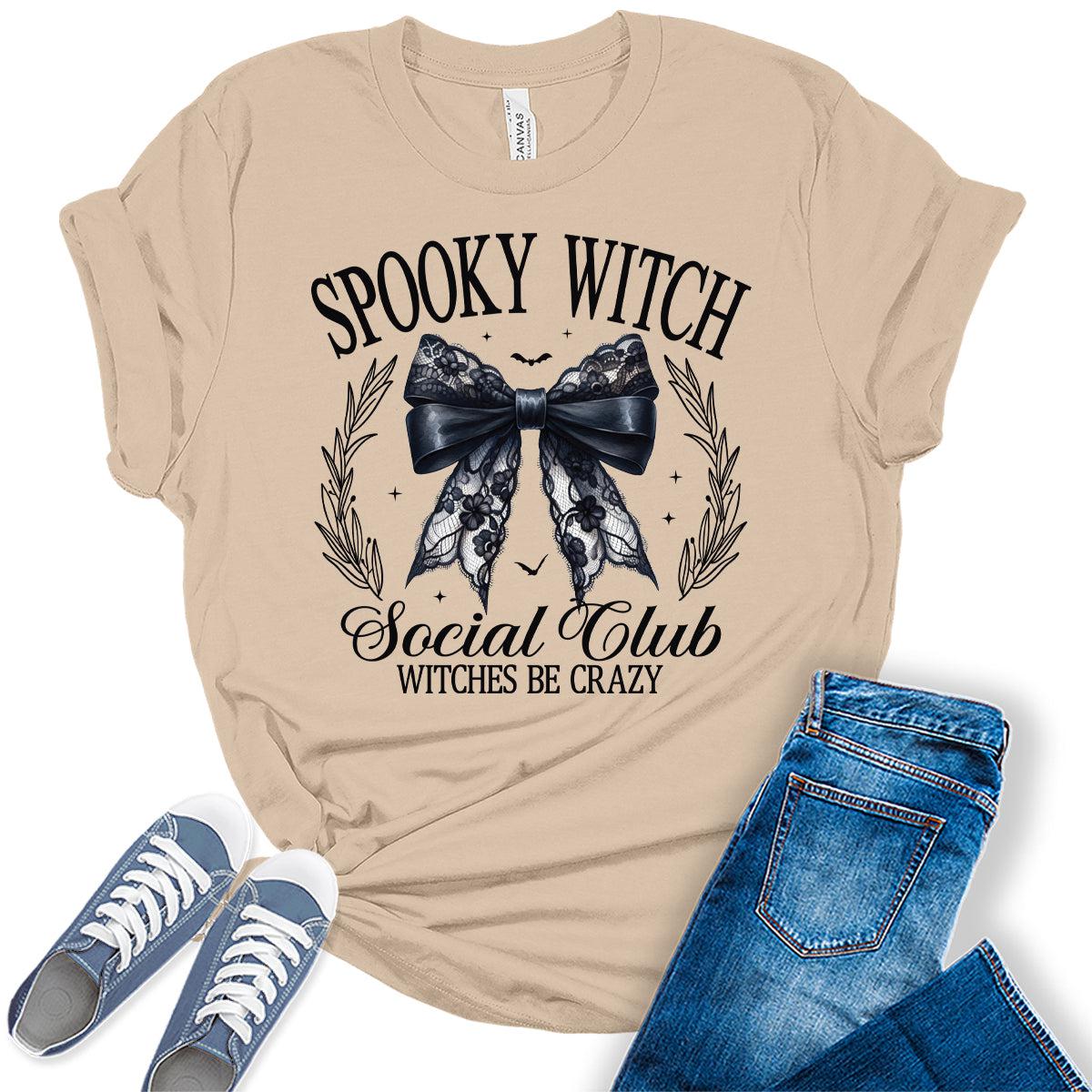 Spooky Witch Halloween Graphic Tees for Women