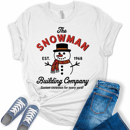 Women's Snowman EST. 1968 Christmas Graphic Tees