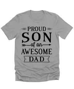 Proud Son Of An Awesome Dad Mens Graphic Tee