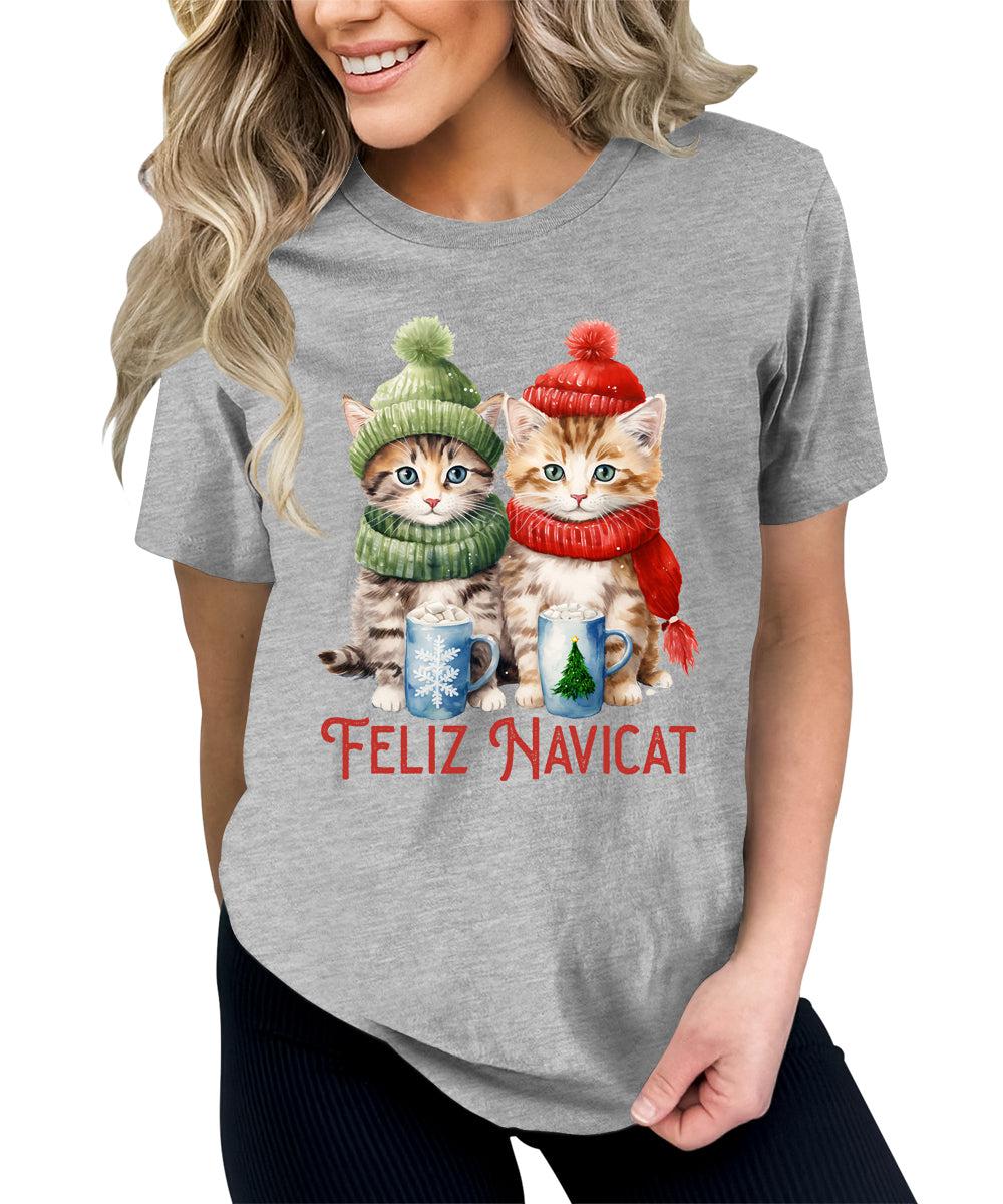 Feliz Navicat Cute Christmas Shirt For Women