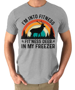 I'm Into Fitness Fit'ness Deer In My Freezer T-Shirt Mens Graphic Tee