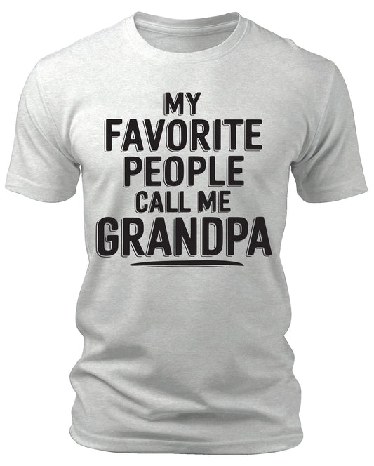 Mens My Favorite People Call Me Grandpa Graphic Tee Cool Premium Tshirt