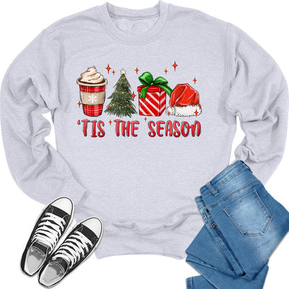 Tis The Season Christmas Sweatshirt Cute Holiday Crewneck Sweater