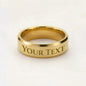 Happy Father's Day To The Best Dad Custom Engraved Ring