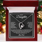 Daughter Necklace From Dad – Forever My Little Girl – Love Dad Gift Message Card