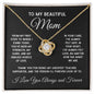 Mom Gift Necklace with Elegant Love Knot Design - Love You Forever Gift Necklace
