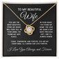 Love Knot Necklace gift for wife in gold and silver finish with message card box – GyftWear – image 9