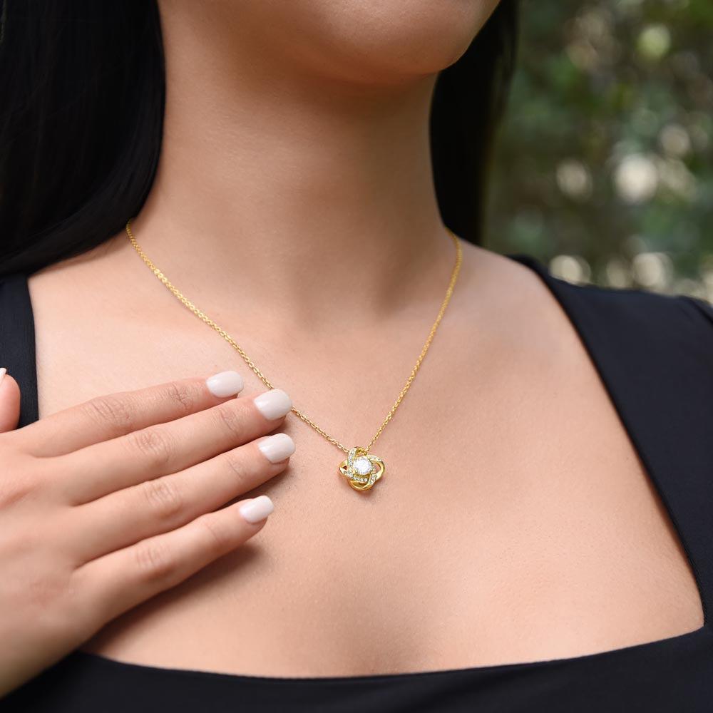 To My Daughter in Law a Gift in My Life Love Know Necklace