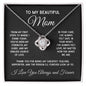 Mom Gift Necklace with Elegant Love Knot Design - Love You Forever Gift Necklace