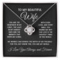 Love Knot Necklace gift for wife in gold and silver finish with message card box – GyftWear – image 1