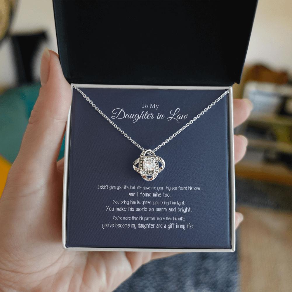 To My Daughter in Law a Gift in My Life Love Know Necklace