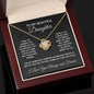 Love Knot Necklace gift for daughter in gold and silver finish with message card box – GyftWear – image 12