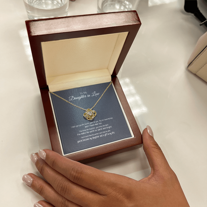 To My Daughter in Law a Gift in My Life Love Know Necklace