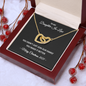 To My Daughter-in-Law – You Made Our Family Better – Interlocking Hearts Necklace Christmas Gift for Her