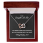 To My Daughter-in-Law – You've Become Part of My Heart – Interlocking Hearts Necklace Christmas Gift for Her