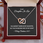To My Daughter-in-Law – You've Become Part of My Heart – Interlocking Hearts Necklace Christmas Gift for Her
