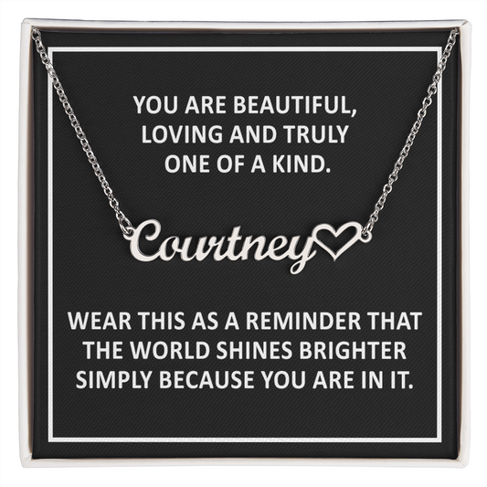 Custom Name Necklace for Women with Gift Message Card Sentimental Jewelry Gift