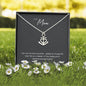 Anchor Necklace gift for mom in gold and silver finish with message card box – GyftWear – image 3