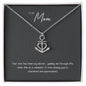 Anchor Necklace gift for mom in gold and silver finish with message card box – GyftWear – image 1