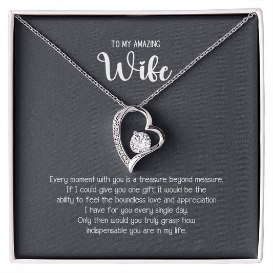 To My Amazing Wife Every Moment With You Forever Heart Love Necklace