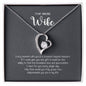Heart necklace gift for wife in gold and silver finish with message card box – GyftWear – image 1