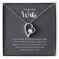Heart Necklace gift for wife in gold and silver finish with message card box – GyftWear – image 1