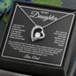 Daughter Necklace From Dad – Forever My Little Girl – Love Dad Gift Message Card